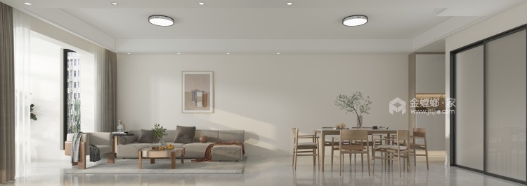 110平江山赋现代风格-客厅效果图及设计说明
