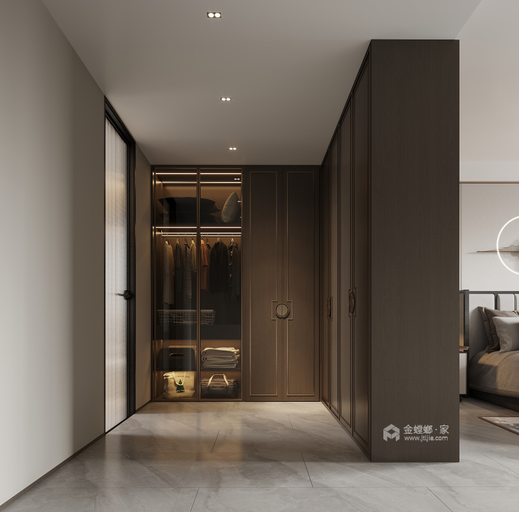 140平保利和光尘樾新中式风格-卧室效果图及设计说明