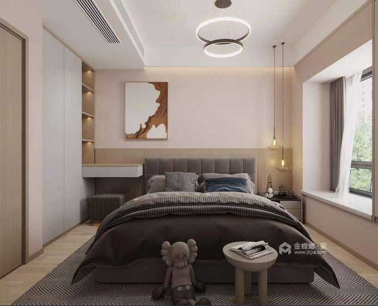 97平融创融园现代风格-卧室效果图及设计说明