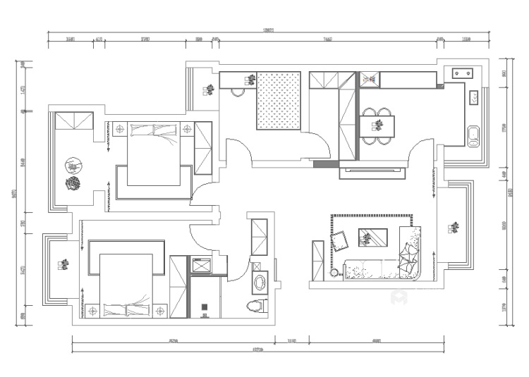 112平裕丰家园北欧风格-平面设计图及设计说明