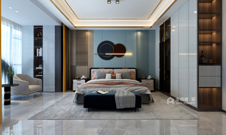 270平东龙壹湾现代风格-卧室效果图及设计说明