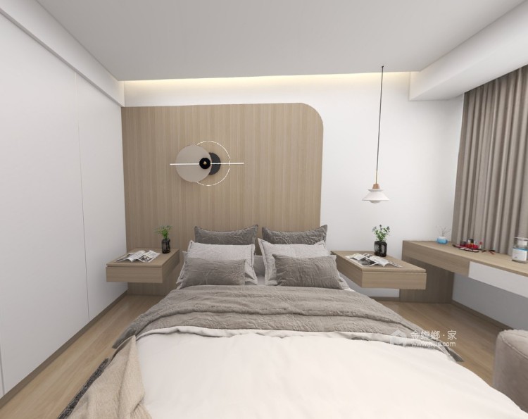 120平滨河湾现代风格-卧室效果图及设计说明