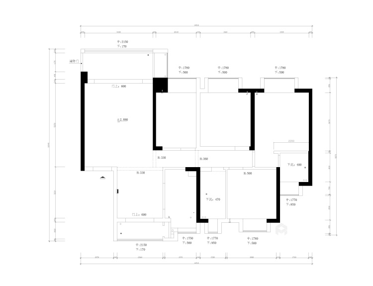 137平翠湖花园新中式风格-业主需求&原始结构图
