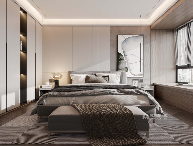 150平环球掌舵现代风格-卧室效果图及设计说明
