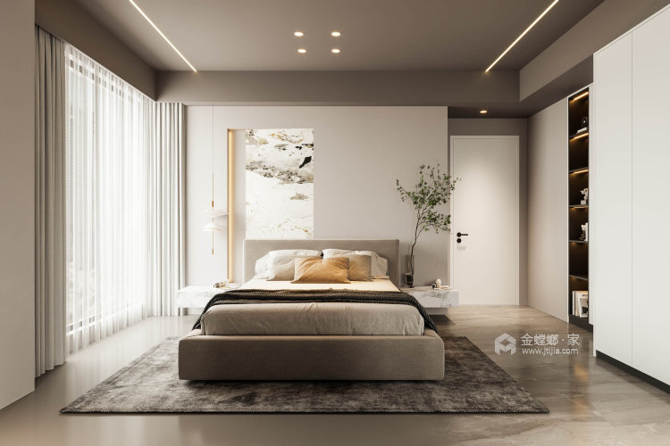 138平兆京誉城现代风格-卧室效果图及设计说明