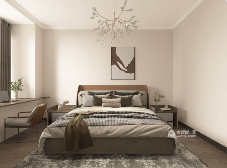 132平金御天下现代风格-卧室效果图及设计说明