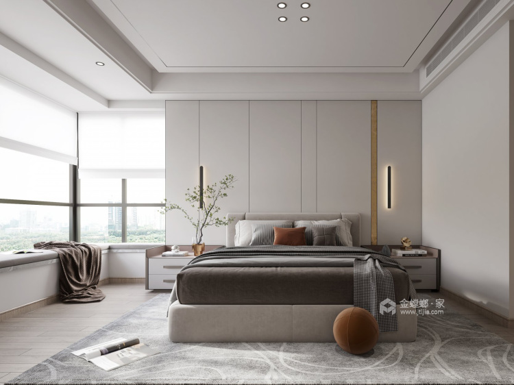 140平馨湖园现代风格-卧室效果图及设计说明
