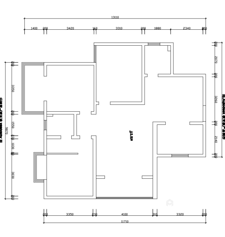 118平雲龙公寓现代风格-业主需求&原始结构图