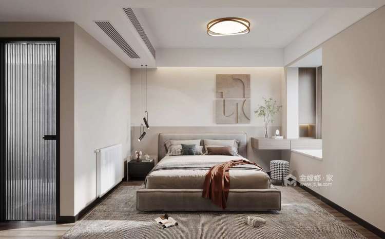 124平建投见山现代风格-卧室效果图及设计说明