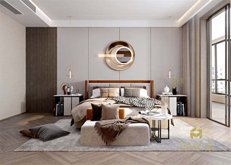 220平郦城国际现代风格-卧室效果图及设计说明