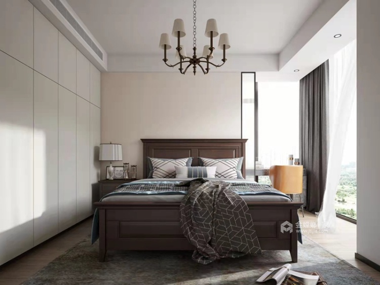 140平东湖大郡现代风格-静享悠然-卧室效果图及设计说明