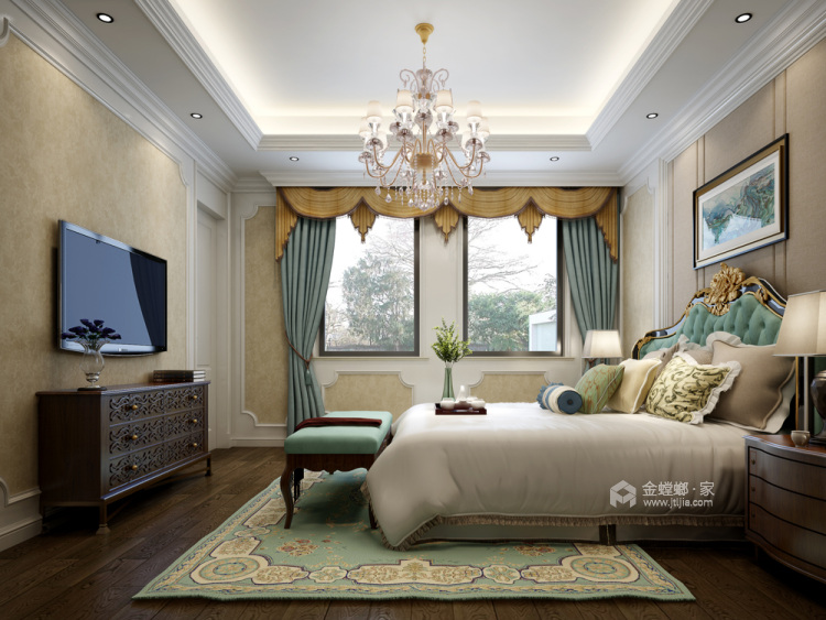 240平碧堤半岛法式风格-卧室效果图及设计说明