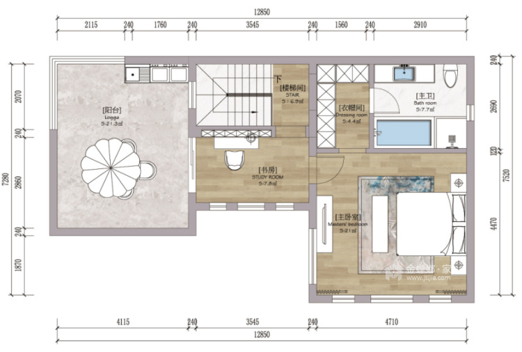 350平独墅湾新中式风格-平面设计图及设计说明