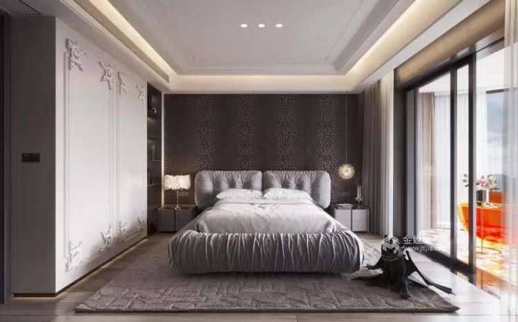 118平房投领尚现代风格-卧室效果图及设计说明