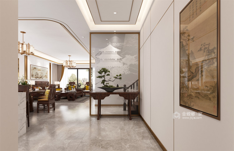 300平金府大院中式风格-檀香-平面设计图及设计说明