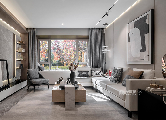 125平鑫苑现代风格-有格调的暖意-空间效果图