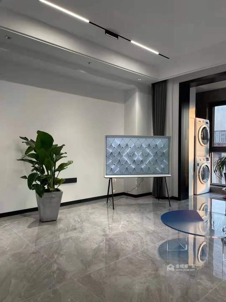 118平文旅紫薇府现代风格-年轻的活力-客厅效果图及设计说明