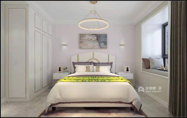 133平金林雅苑现代风格-卧室效果图及设计说明