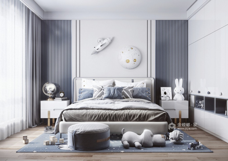 125平枫丹壹號现代风格-卧室效果图及设计说明