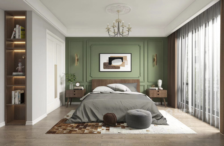104平三千邑北欧风格-卧室效果图及设计说明