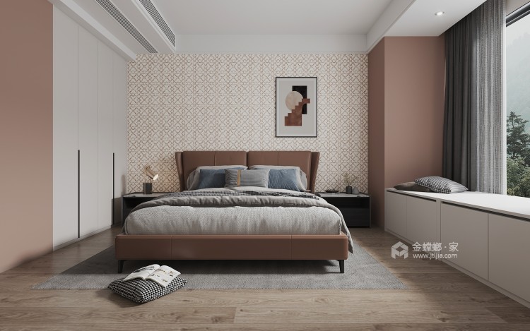102平凤凰汇紫园现代风格-卧室效果图及设计说明