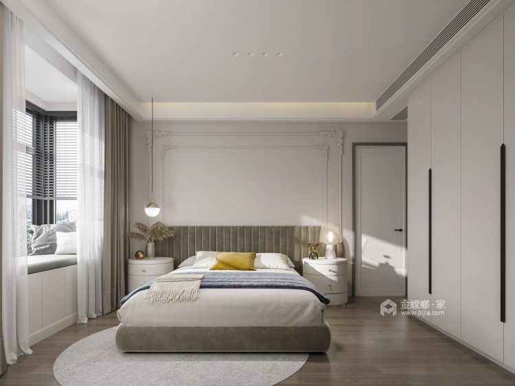 140平天翔花园现代风格-卧室效果图及设计说明
