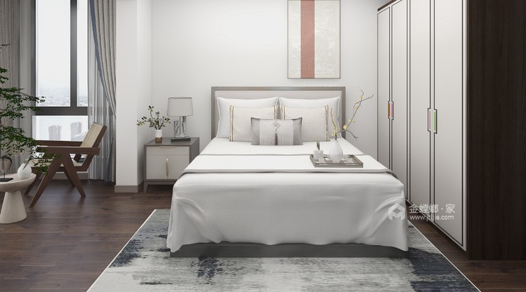 136平逸景名筑现代风格-岁月静好-卧室效果图及设计说明