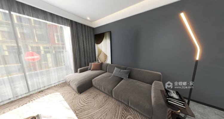 140平滨河湾现代风格-卧室效果图及设计说明