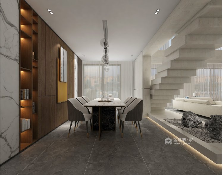 380平翡翠园中式风格-客厅效果图及设计说明
