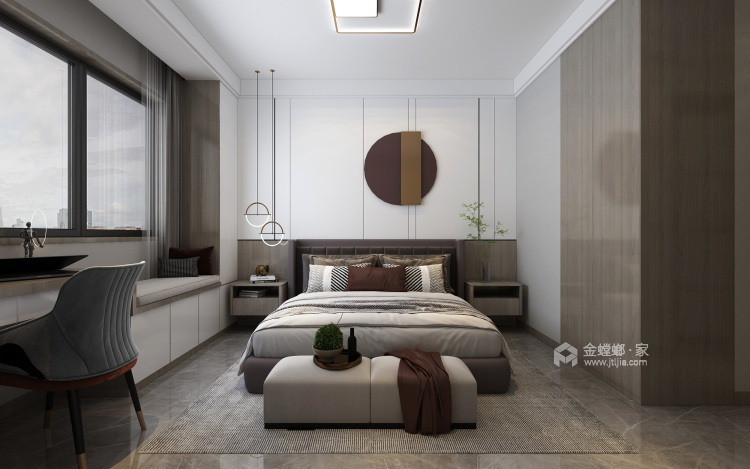 138平优山美郡现代风格-卧室效果图及设计说明