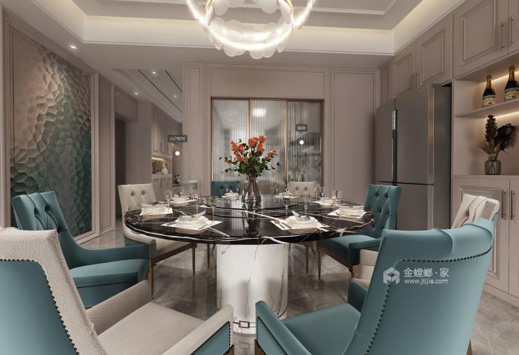 208平恒大悦府现代风格-餐厅效果图及设计说明