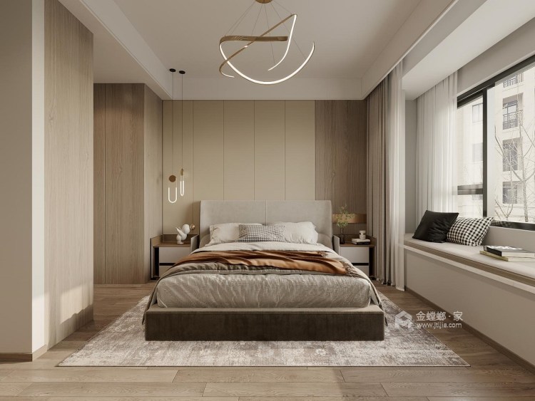 127平泽信公馆现代风格-人间四月天-卧室效果图及设计说明