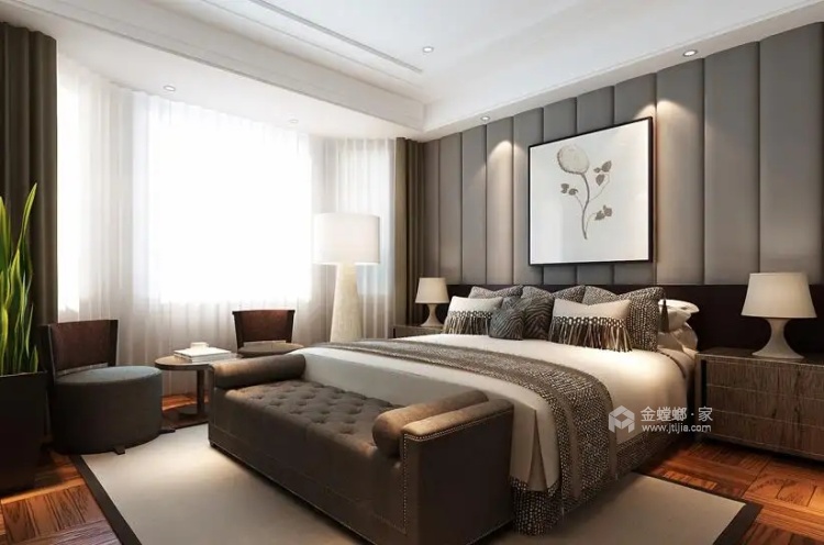 80平中南上悦诗苑现代风格-卧室效果图及设计说明