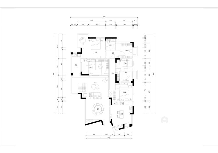 189平安城玉园现代风格-平面设计图及设计说明