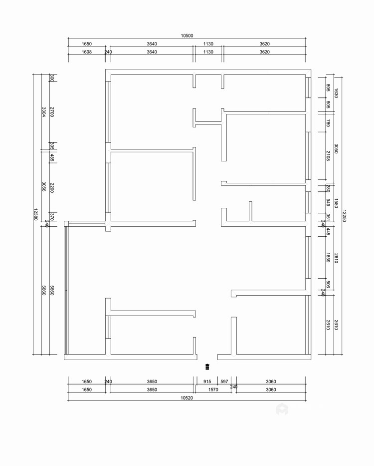 125平江山名州现代风格-业主需求&原始结构图