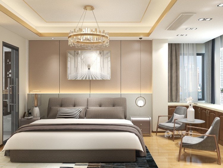286平协星太古城新中式风格-卧室效果图及设计说明