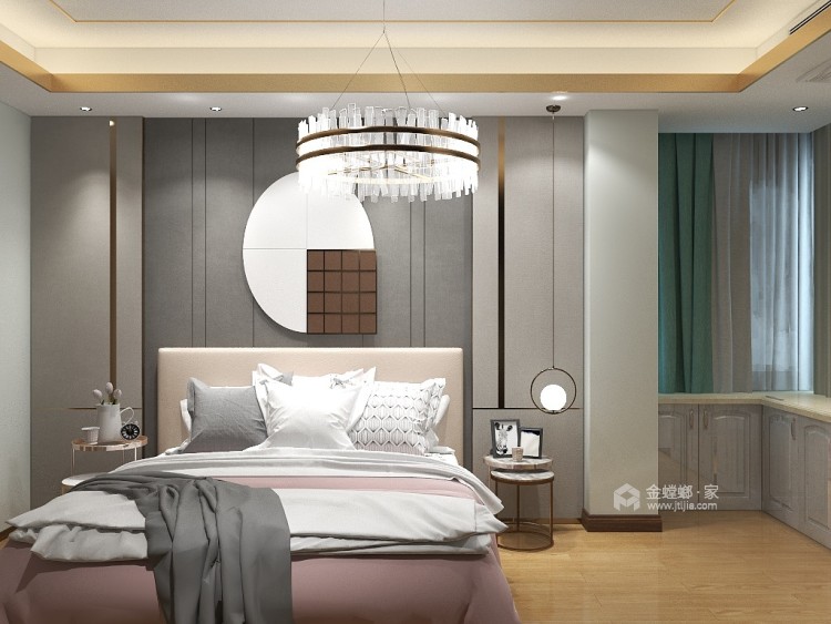 286平协星太古城新中式风格-卧室效果图及设计说明