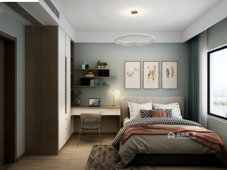 125平保利鑫城现代风格-有温度的现代简约，舒适又撩人-卧室