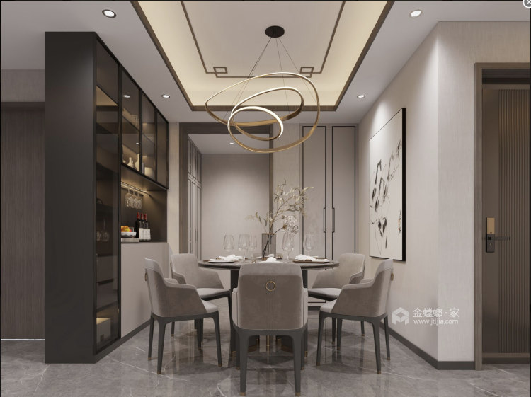 120平东方明珠新中式风格-餐厅效果图及设计说明