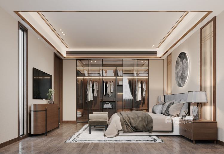 226平鸿文雅苑新中式风格-卧室效果图及设计说明