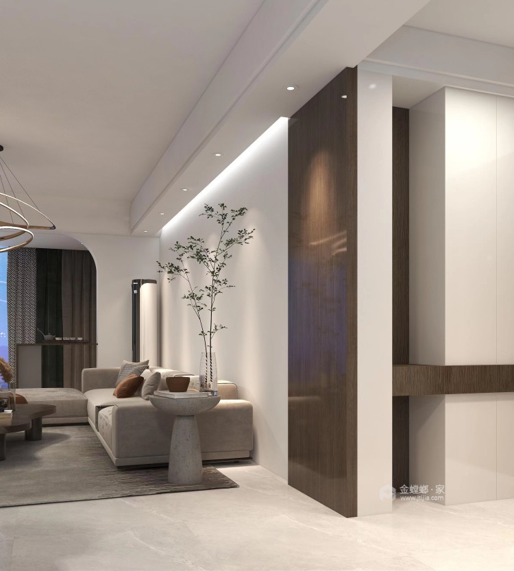 137平凤凰三居苑现代风格-客厅效果图及设计说明