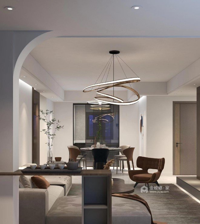 137平凤凰三居苑现代风格-餐厅效果图及设计说明