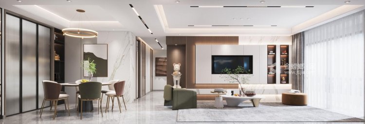 145平凤凰三居苑现代风格-客厅效果图及设计说明