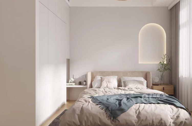 130平康泽西苑现代风格-卧室效果图及设计说明