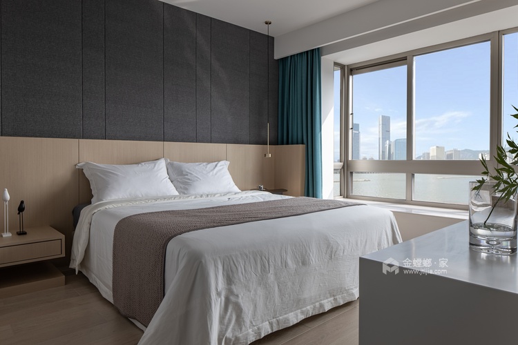 90平绿地中央广场现代风格-卧室效果图及设计说明
