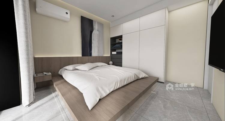 90平东方巴黎城现代风格-卧室效果图及设计说明