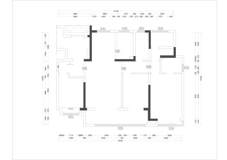 145平金通玫瑰园现代风格-业主需求&原始结构图