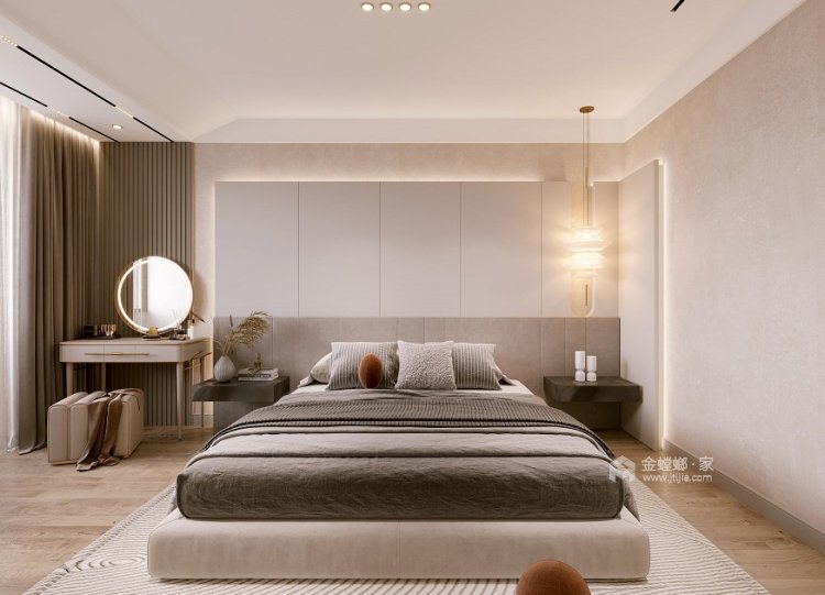 350平凤城府现代风格-卧室效果图及设计说明