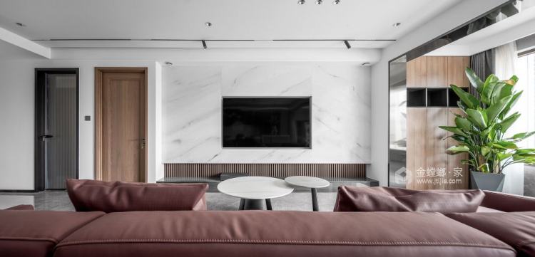 135平琴湖壹号现代风格-载满生活温情，直撩人心-客厅效果图及设计说明