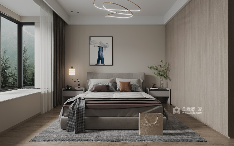 110平凤凰城现代风格-卧室效果图及设计说明